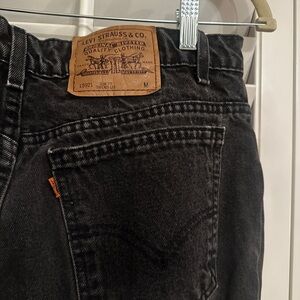 Vintage Orange Tab Levi's Men's Black Jeans USA Made